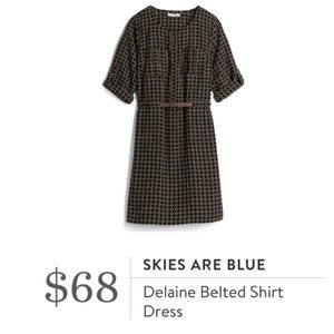Skies Are Blue belted shirt dress